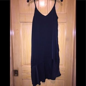 Who What Wear Asymmetrical Flounce Drop Hem Dress